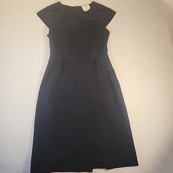 Kate Spade Black Midi Dress Cap Sleeve Career‎ Party Cocktail Size 6 - Picture 1 of 11